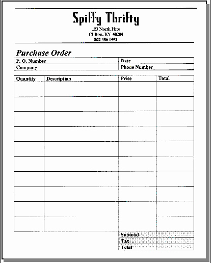 Product order form Template Awesome Creating Business forms Using Word S Table Feature
