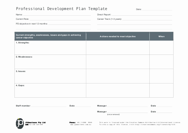 Professional Development Plan Template Elegant Jpabusiness Professional Development Plan Template