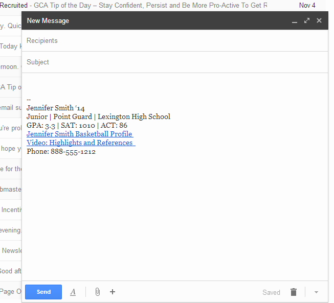 Professional Email Signature Student Elegant Emailing Coaches How to Create An Email Signature In Gmail