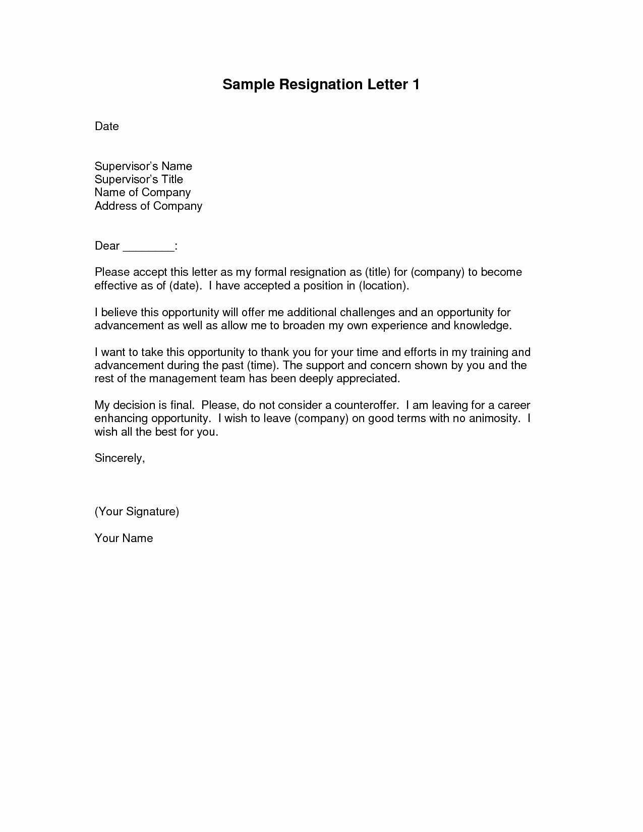 Professional Letter Of Resignation Luxury Sample Resignation Letter Template Professional