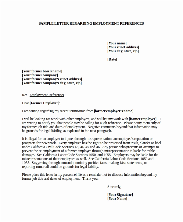 Professional Reference Letter Template Best Of 7 Job Reference Letter Templates Free Sample Example