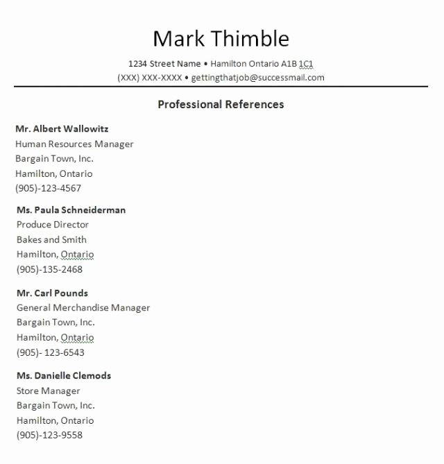 Professional Reference List Template Word Unique Professional Reference List Template Word