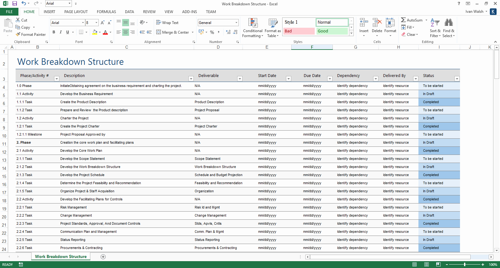 Project Schedule Template Excel New Project Plan Template – Download Ms Word &amp; Excel forms