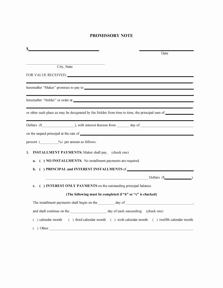 Promissory Note Template Free Elegant 43 Free Promissory Note Samples &amp; Templates Ms Word and