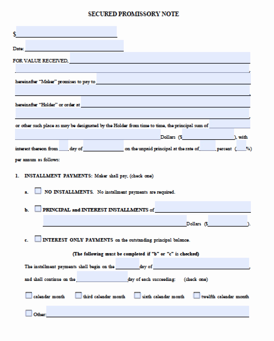 Promissory Note Templates Word Elegant 6 Promissory Note Templates Excel Pdf formats