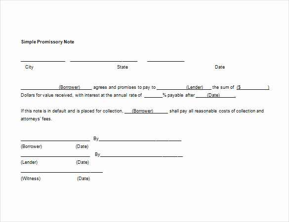 Promissory Notes Templates Free Beautiful 20 Promissory Note Templates Google Docs Ms Word