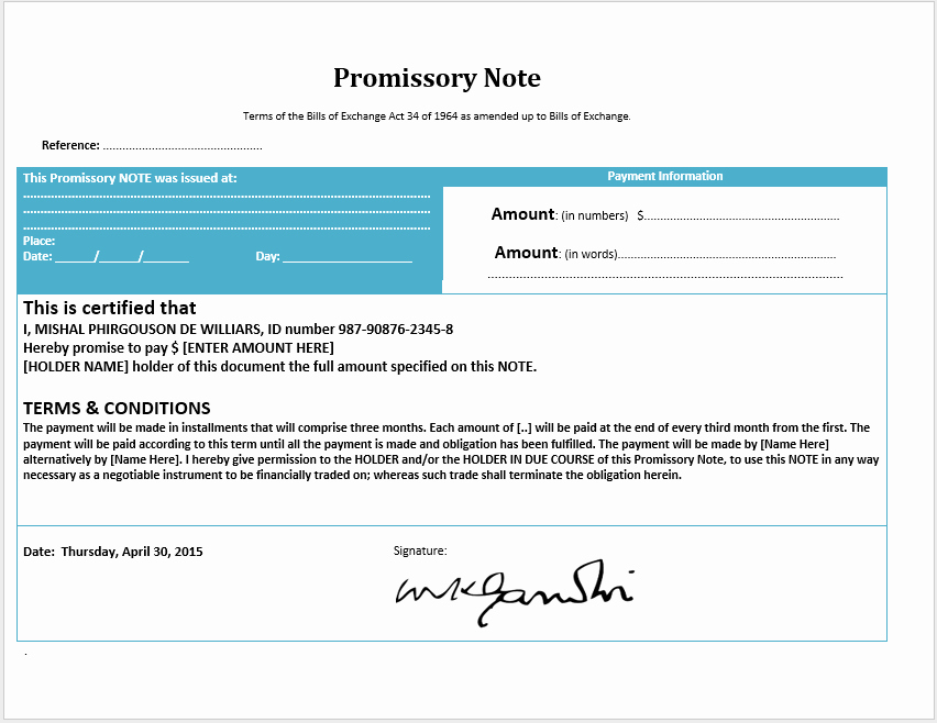 Promissory Notes Templates Free Best Of 43 Free Promissory Note Samples &amp; Templates Ms Word and