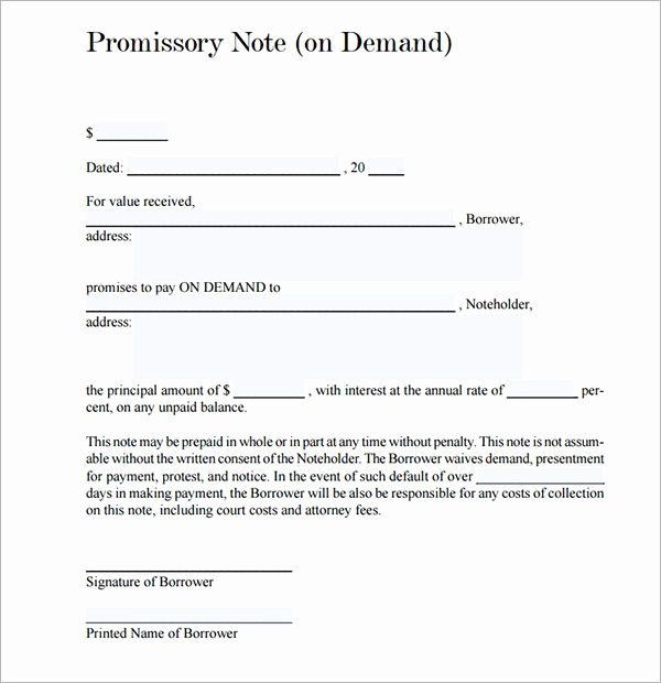 Promissory Notes Templates Free Lovely Promissory Note 26 Download Free Documents In Pdf Word