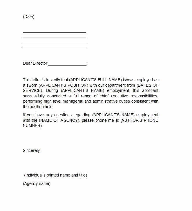 Proof Of Employment Letter Template Lovely 40 Proof Of Employment Letters Verification forms &amp; Samples