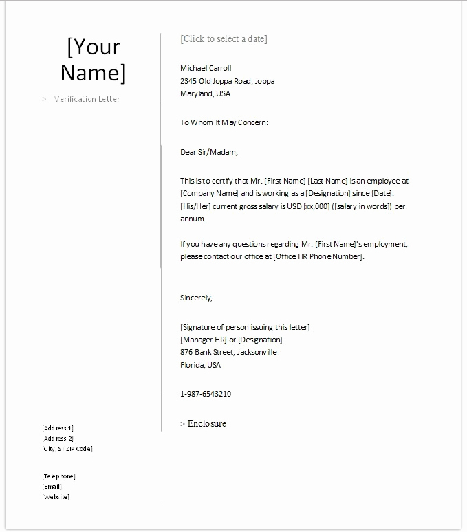 Proof Of Work Letter Beautiful Employment Verification Letter top form Templates