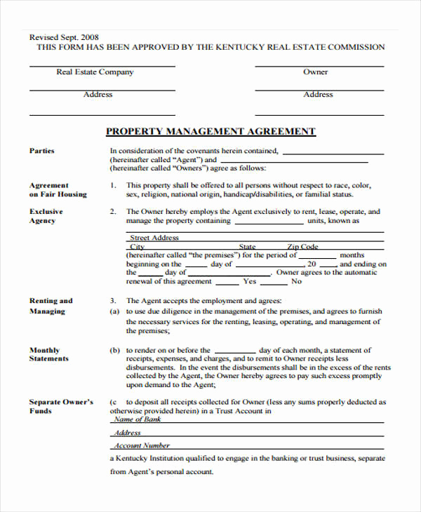 Property Management Agreement Pdf Best Of 25 Sample Business Agreement forms