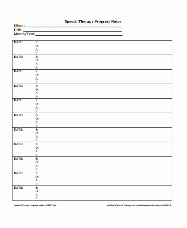 Psychotherapy Progress Note Template Pdf Beautiful therapy Note Templates 6 Free Word Pdf format Download