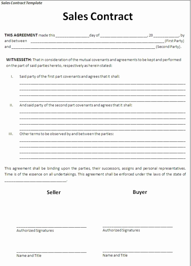 Purchase Agreement Template Word Beautiful Nice Agreement Template Sample for Sales Contract with