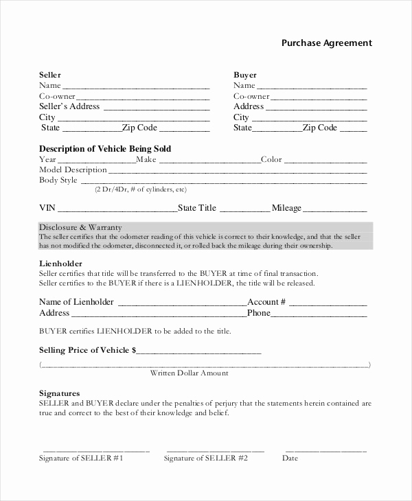 Purchase Agreement Template Word Elegant 13 Purchase Contract Templates Word Pdf Google Docs