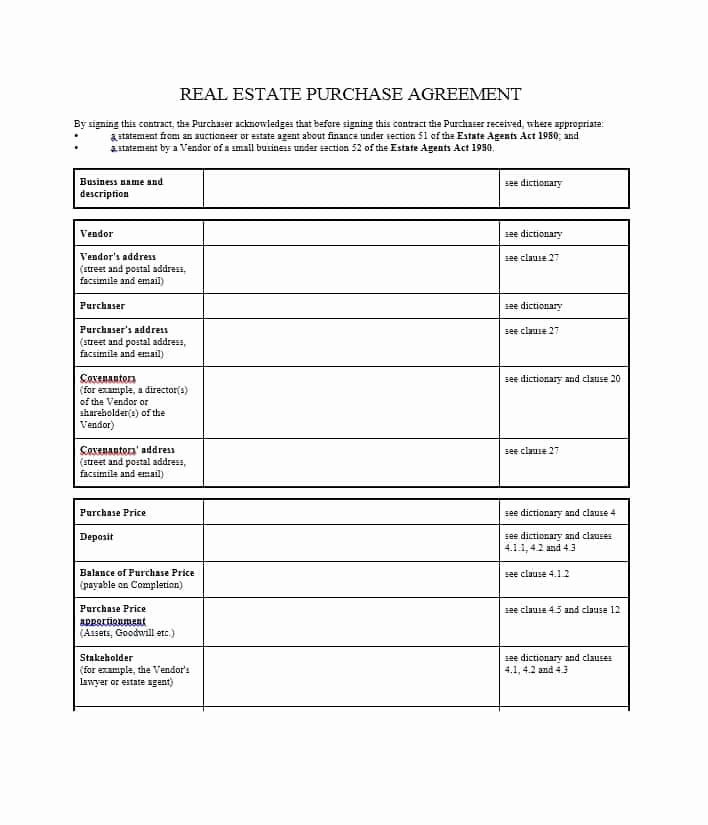 Purchase Agreement Template Word Elegant 37 Simple Purchase Agreement Templates [real Estate Business]