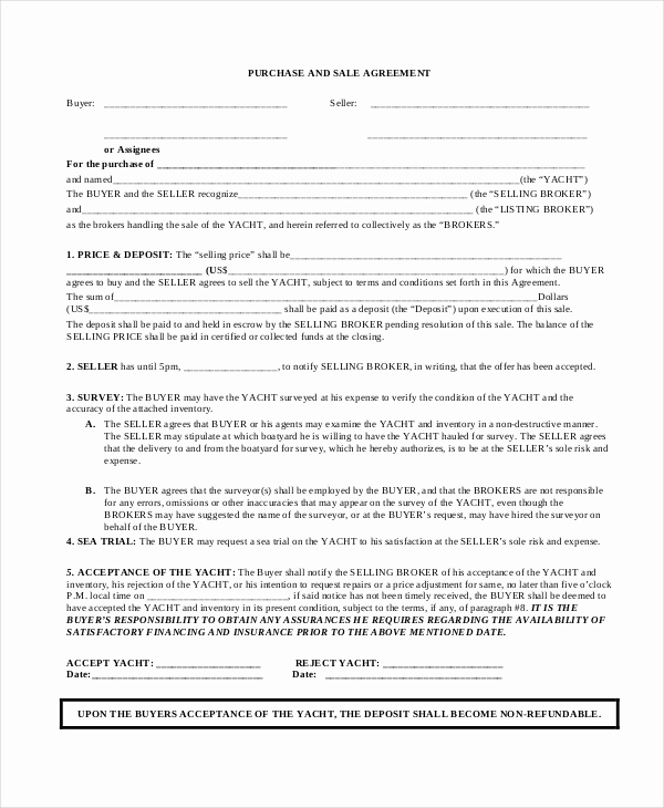 Purchase and Sale Agreement form Beautiful Purchase and Sale Agreement Ma