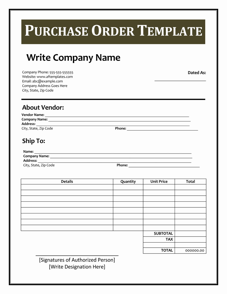 Purchase order Template Word Best Of 40 Free Purchase order Templates forms
