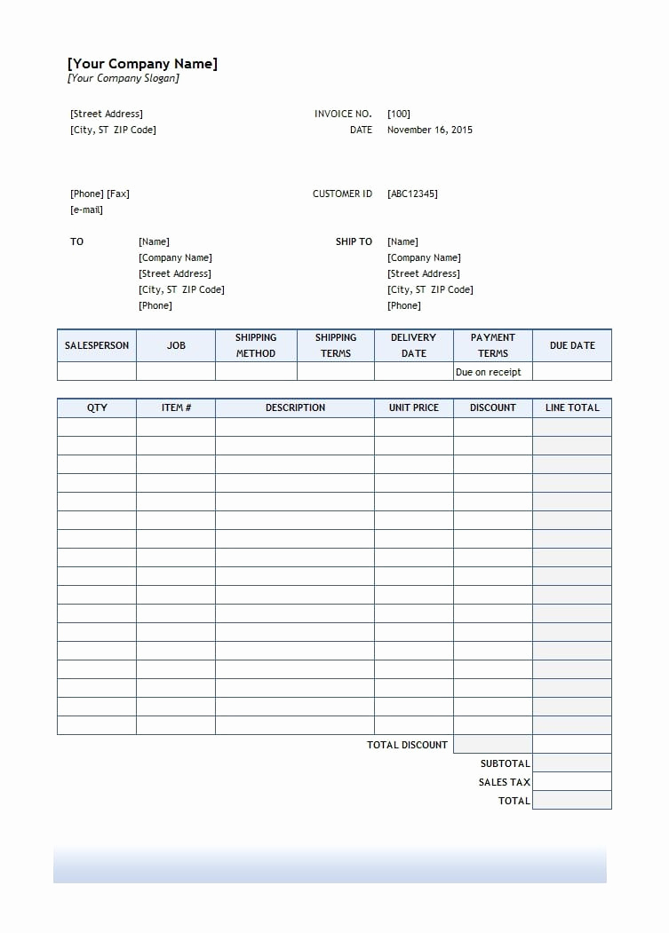 Purchase order Template Word Fresh 6 Blank Purchase order forms Word Excel Templates