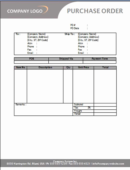 Purchase order Template Word Unique Product Purchase order Template Microsoft Word Templates