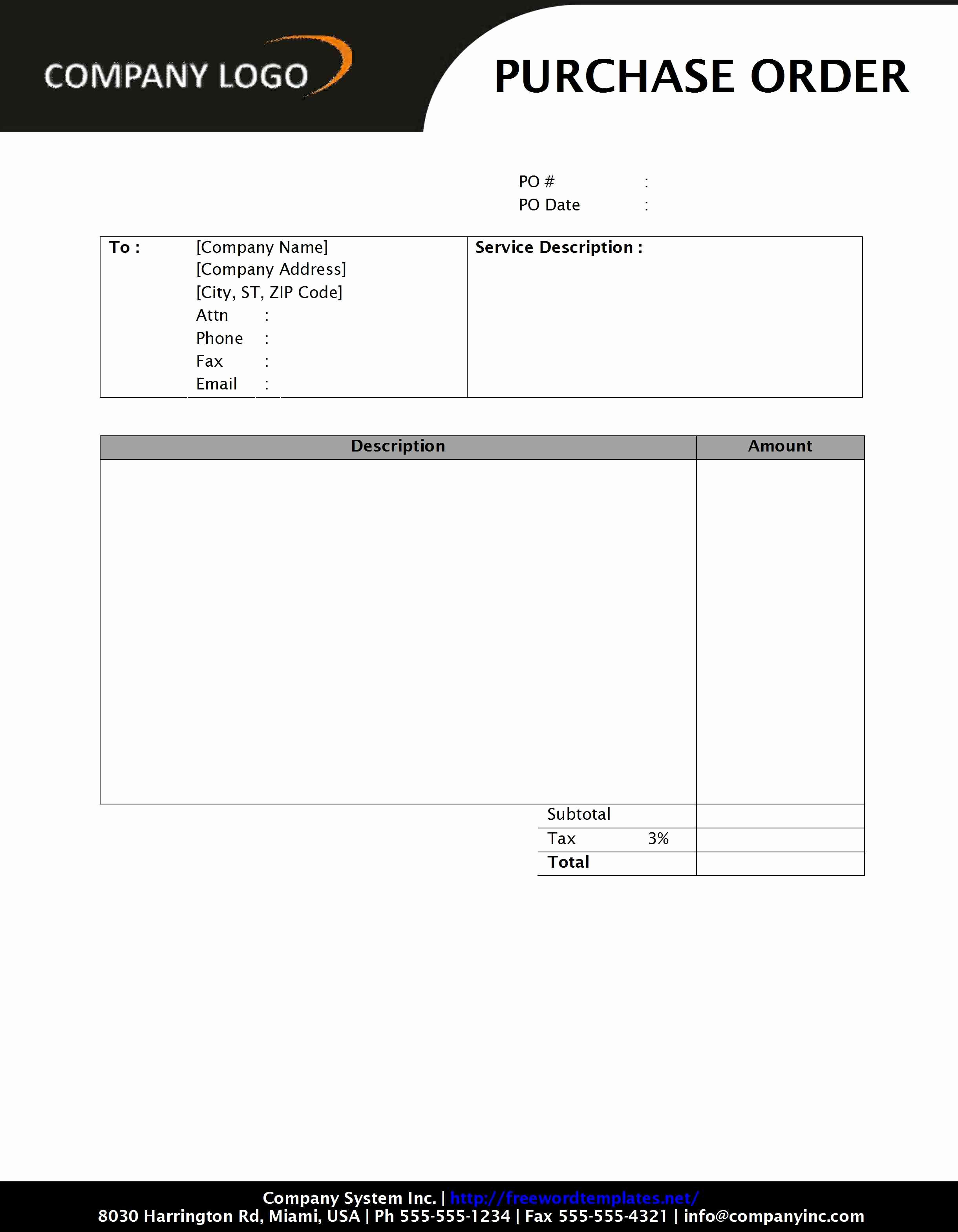 Purchase order Template Word Unique Purchase order Sd1 Style
