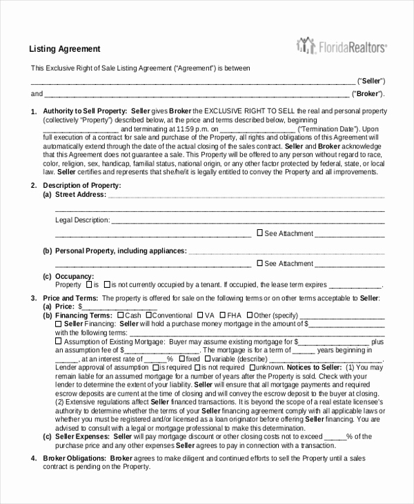 Real Estate Contract form Awesome Sample Real Estate Agreement form 8 Free Documents In Pdf