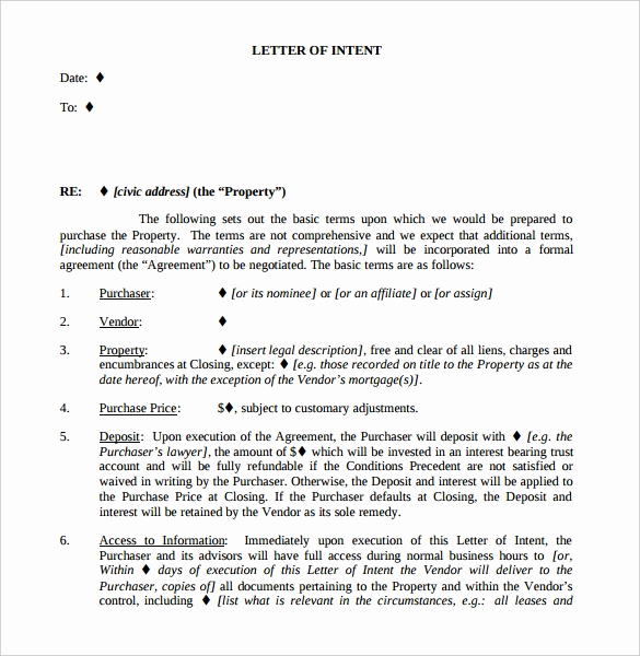 Real Estate Letter Of Intent Luxury 11 Real Estate Letter Of Intent Templates Pdf Doc