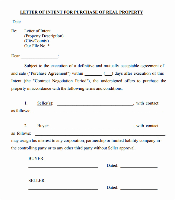 Real Estate Offer Letter Template Beautiful Sample Fer to Purchase Real Estate form 9 Documents