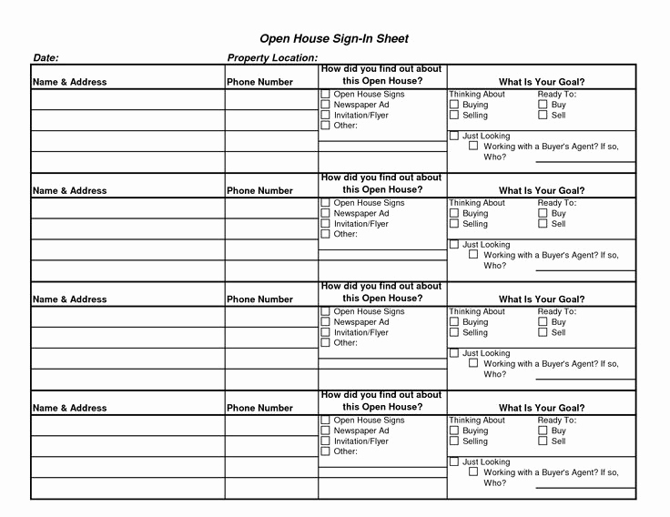 Real Estate Sign In Sheet Awesome 1000 Images About Real Estate On Pinterest