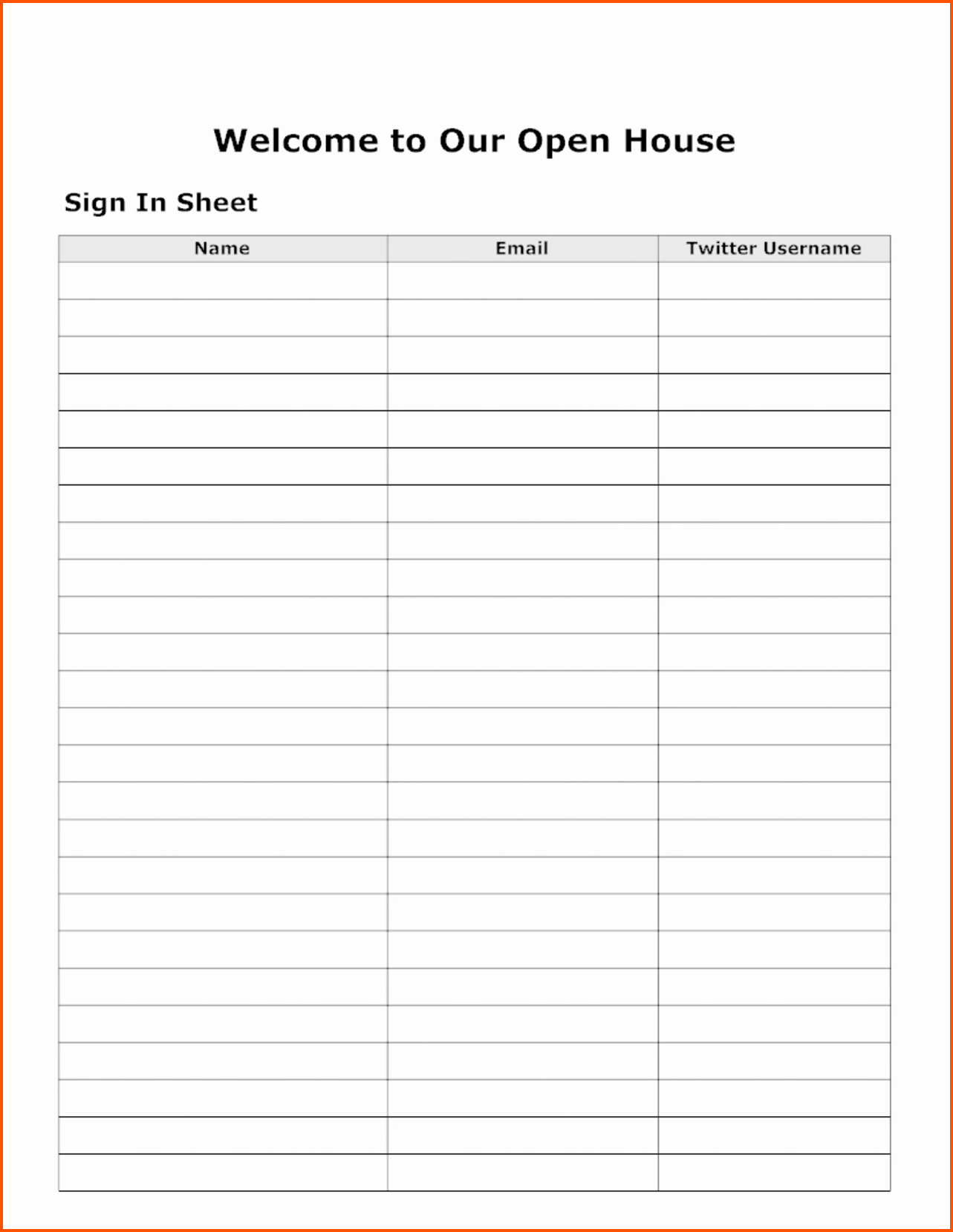 Real Estate Sign In Sheet Inspirational 15 Sign In Sheet Template Free