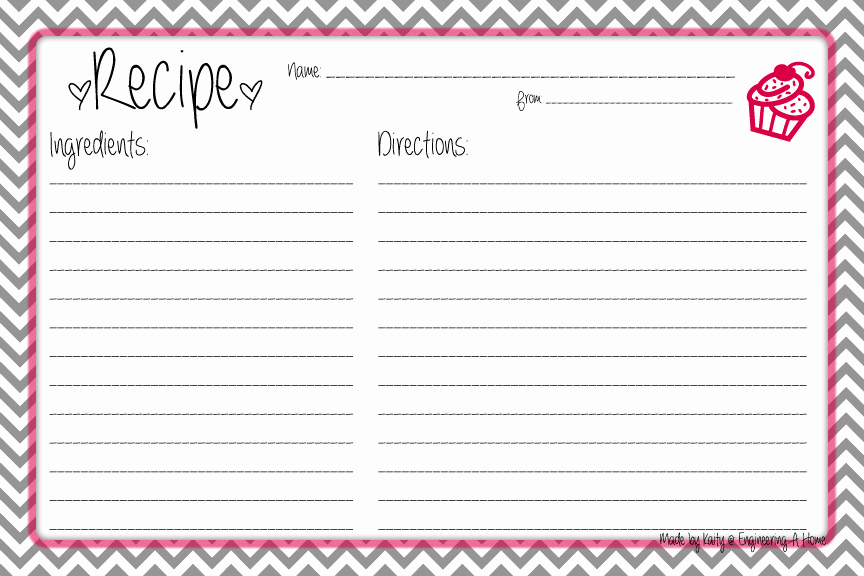 Recipe Card Templates for Word New Pretty Up that Recipe Box