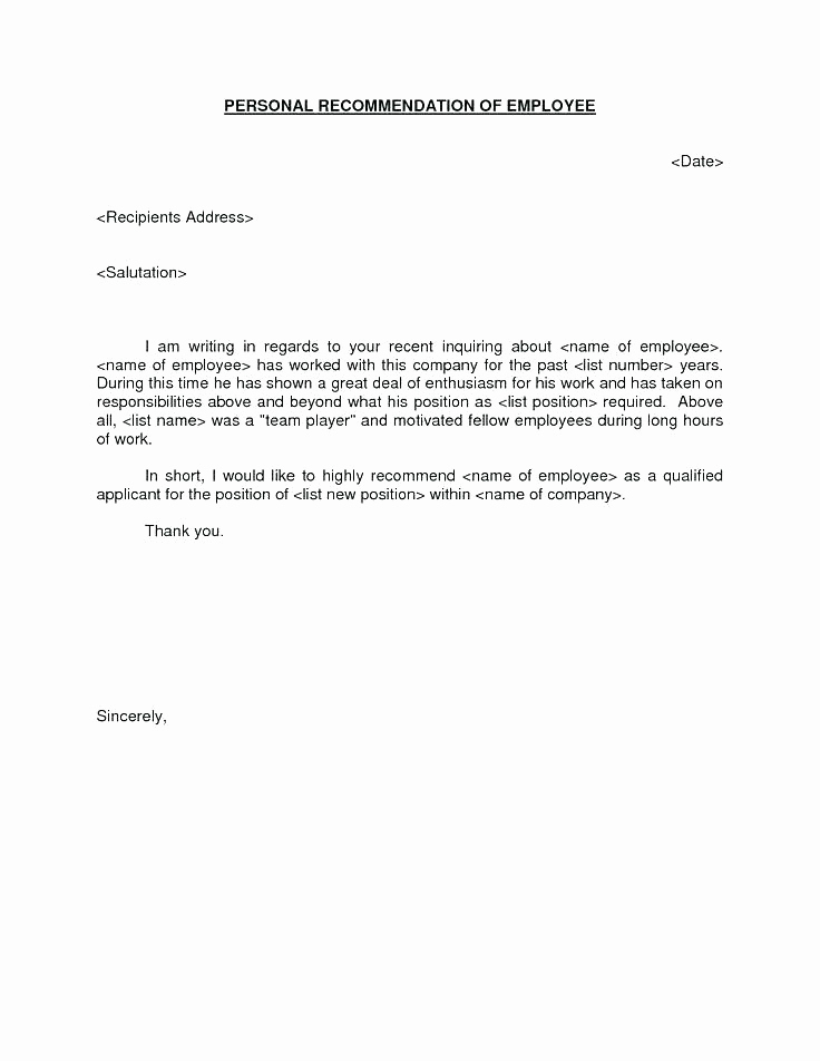 Recommendation Letter for A Job Lovely 15 Coworker Reference Letter Examples