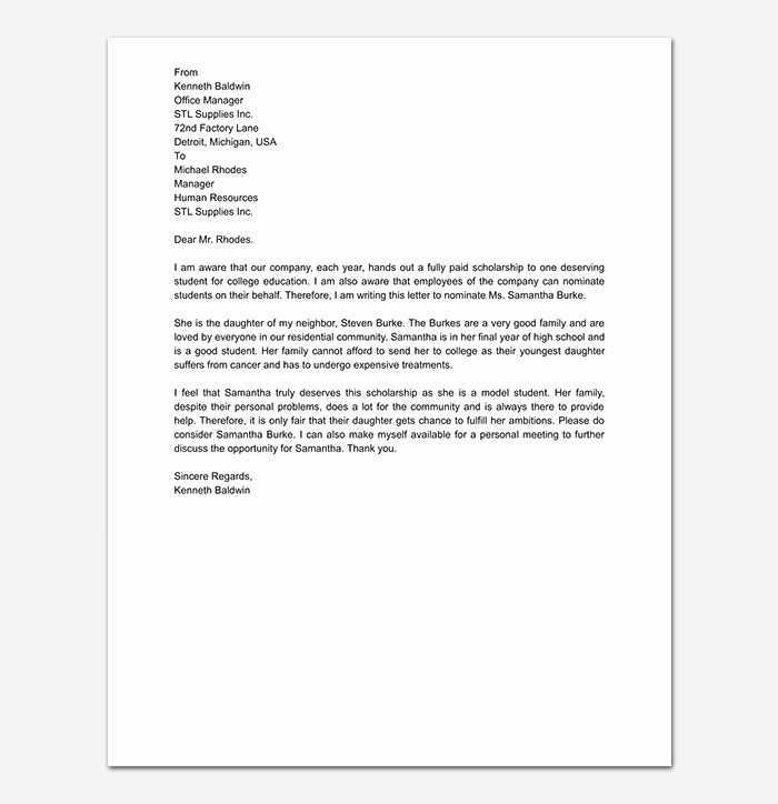 Recommendation Letter for Student Scholarship Beautiful Scholarship Reference Re Mendation Letter Sample Letters