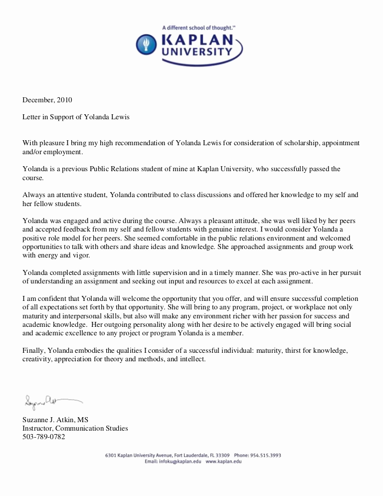 Recommendation Letter From Professor Unique Professors Reference Letter