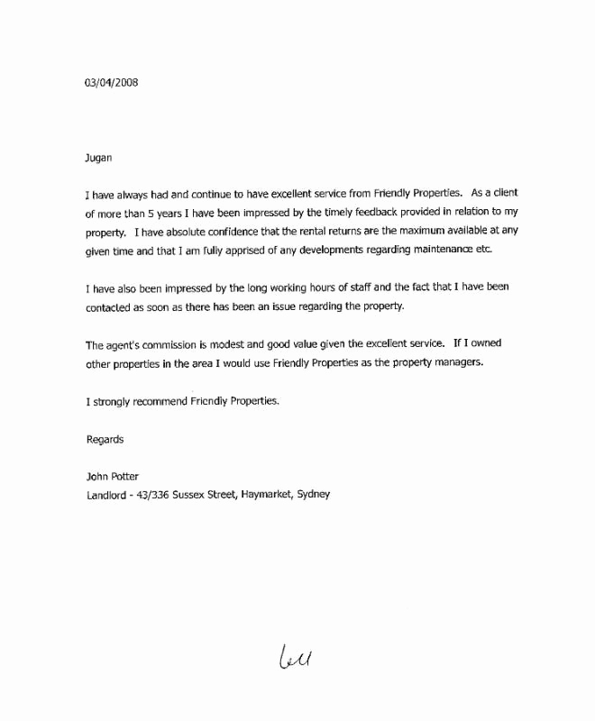 Reference Letter for Apartment Elegant Landlord Reference Letter