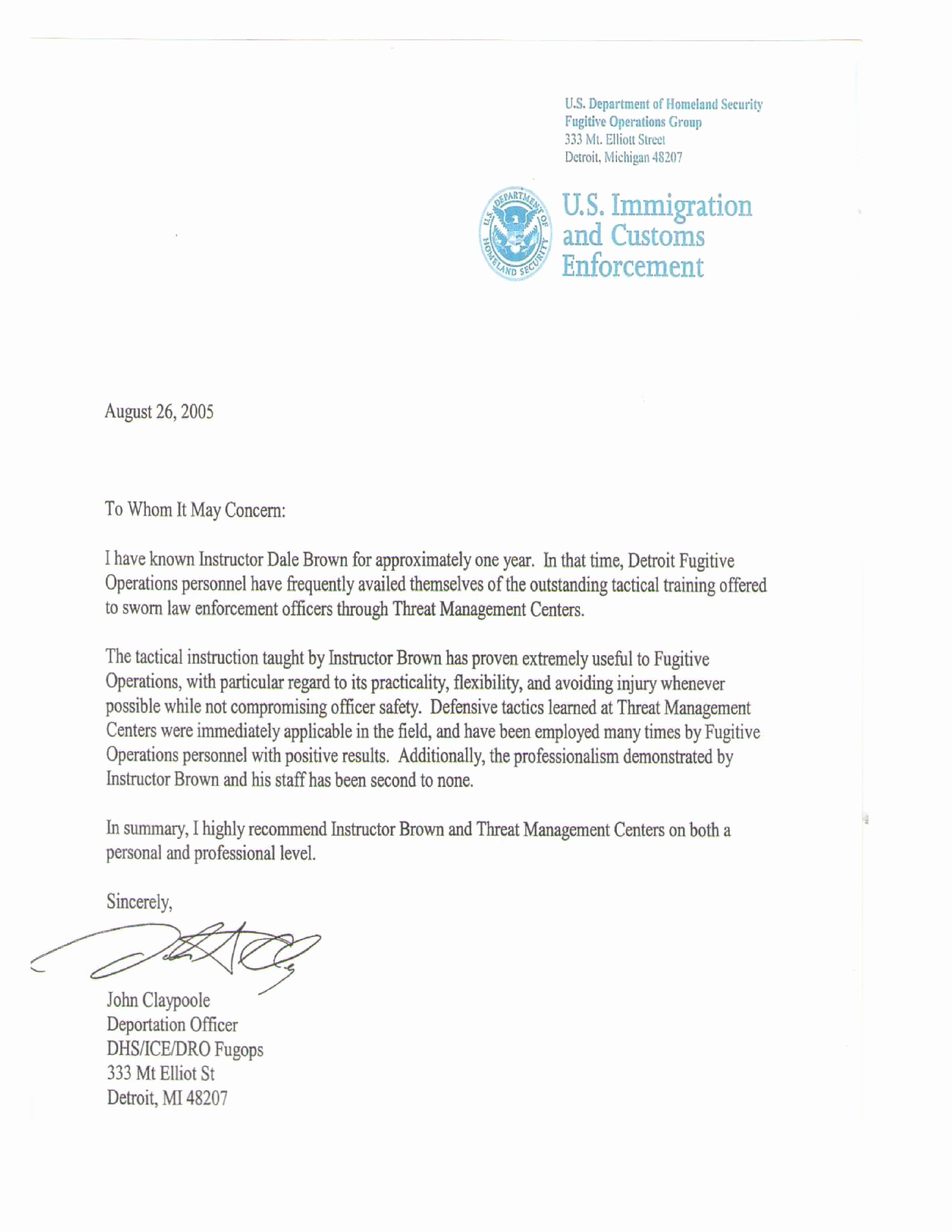 Reference Letter for Immigration Unique References