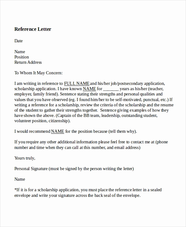 Reference Letter for Teachers New 8 Reference Letter for Teacher Templates Free Sample