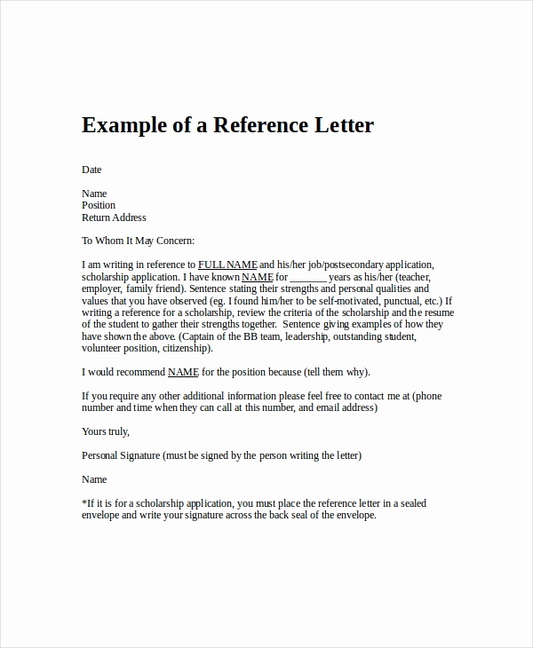 Reference Letters for Employment Fresh Employment Reference Letter 8 Free Word Excel Pdf