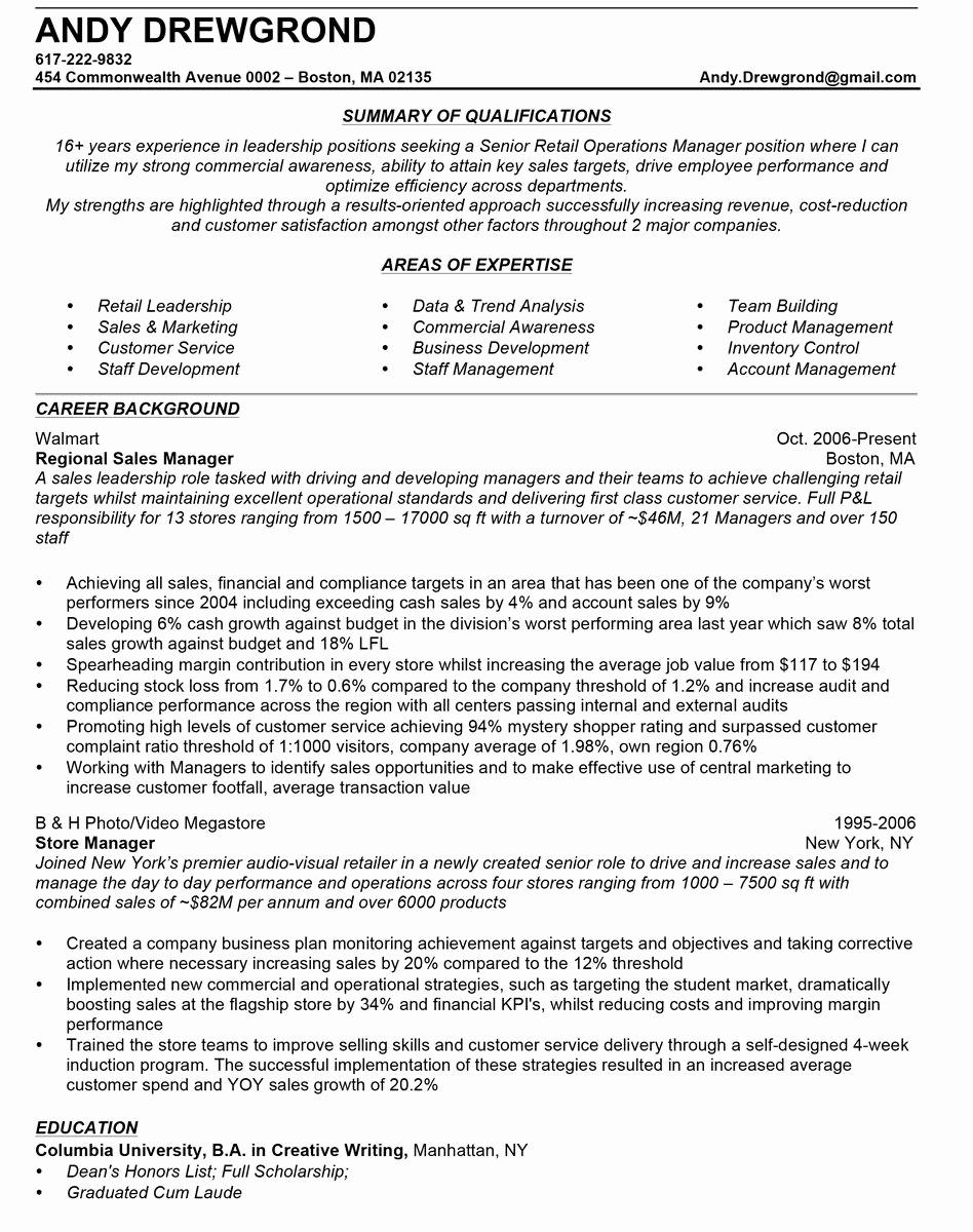 Regional Sales Manager Job Description New How to Write A Quality Sales Manager Resume
