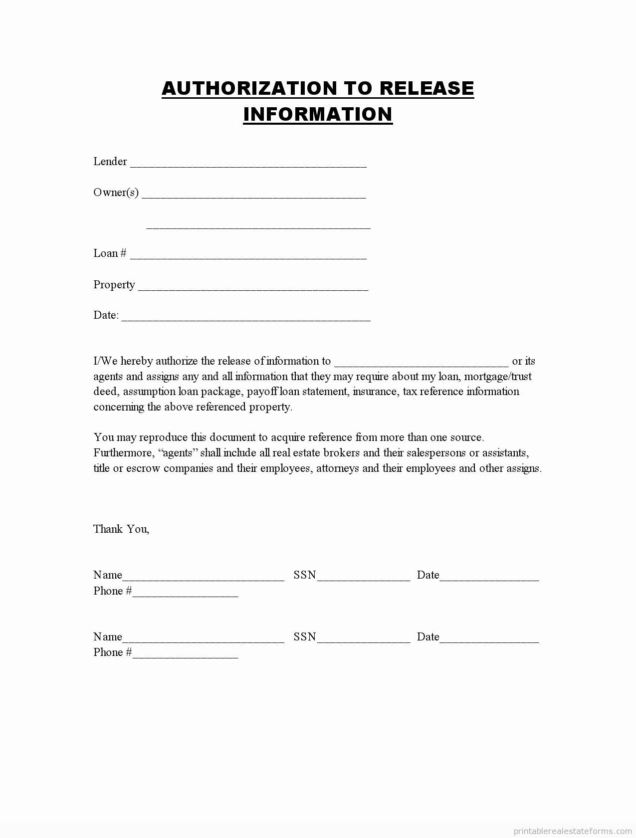 Release Of Medical Information form Inspirational Release Information forms Printable Blank Template