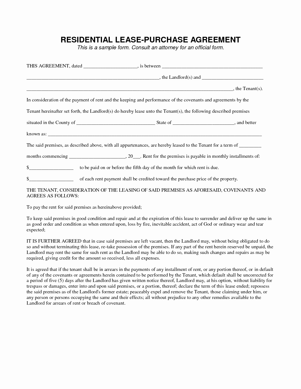 Rent to Own Agreement Template Lovely Lease to Own Contract Template Legal Agreement Contract