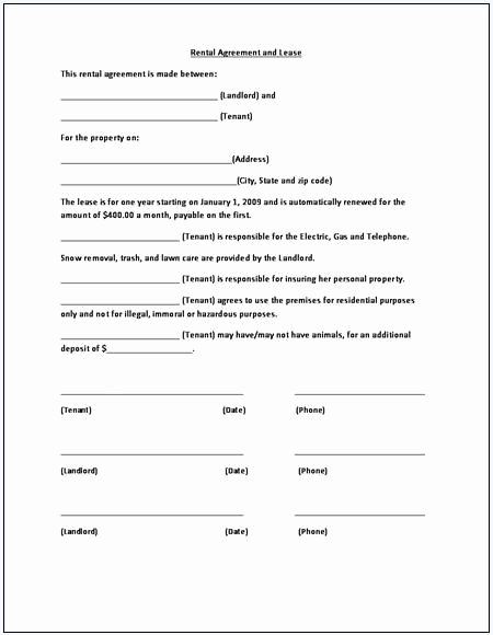 Rent to Own Contracts Templates Unique Printable Sample Rental Lease Agreement Templates Free