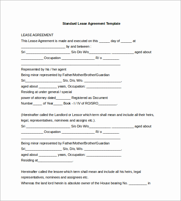Rental Agreement Template Free Inspirational Agreement Template – 20 Free Word Pdf Documents Download
