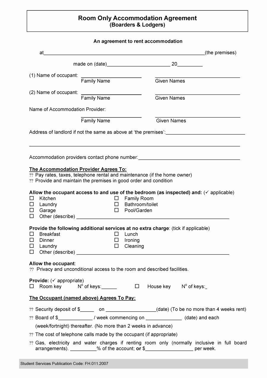 Rental Agreement Template Word Lovely 40 Free Roommate Agreement Templates &amp; forms Word Pdf