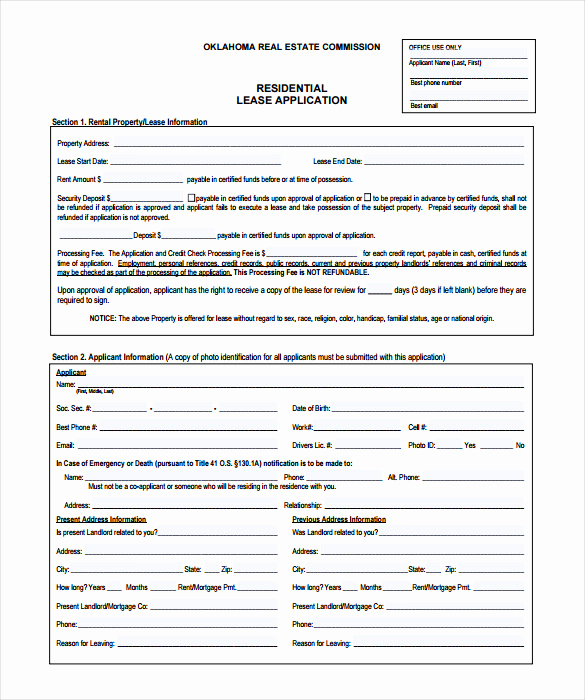 Rental Application form Doc Awesome Rental Application – 18 Free Word Pdf Documents Download