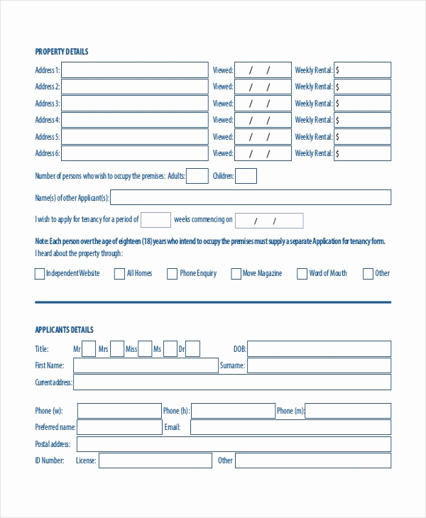 Rental Application form Doc Lovely Rental Application form 10 Free Documents In Pdf Doc