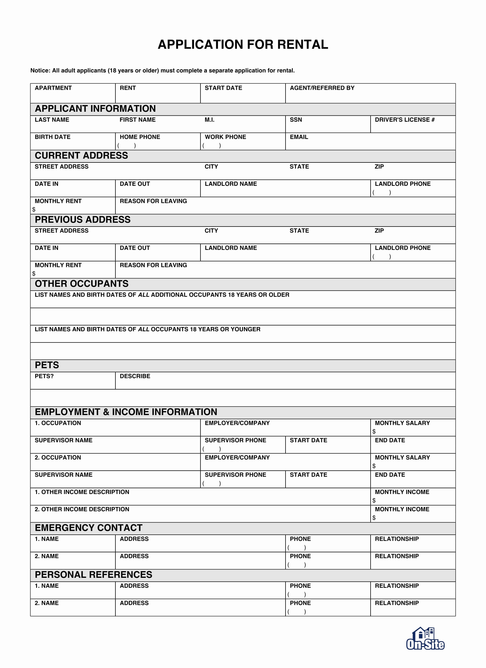 Rental Application form Pdf Elegant 6 Rent Report forms Pdf