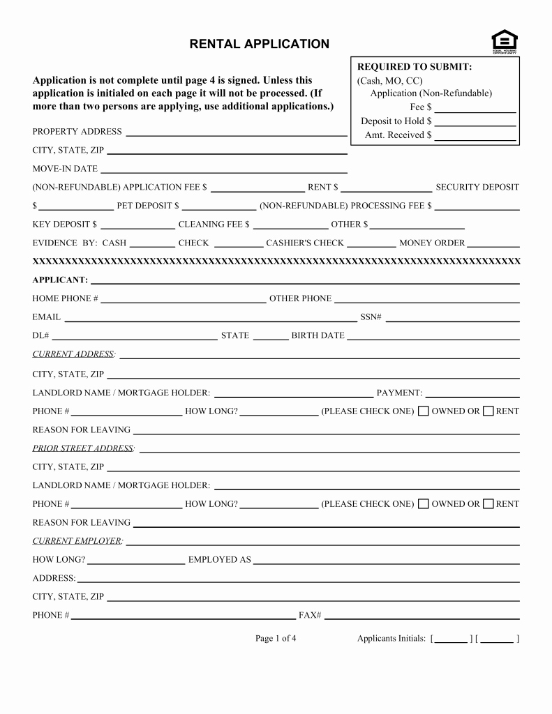 Rental Application form Pdf Fresh Free Nevada Rental Application form Pdf