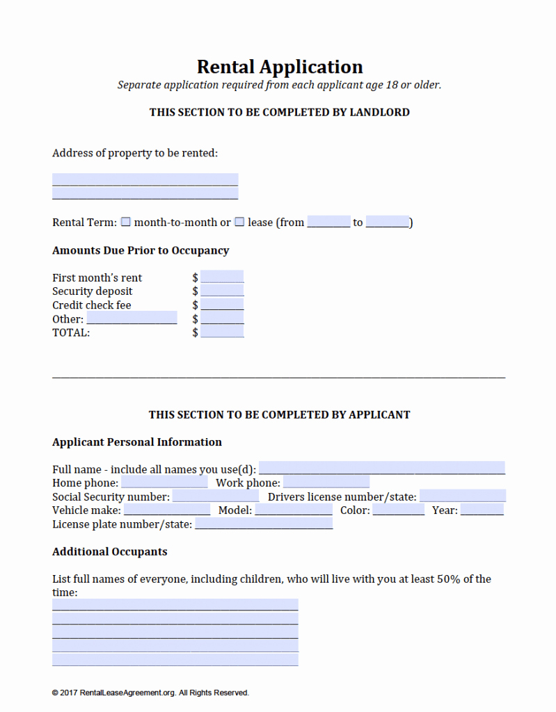 Rental Application form Pdf Inspirational Free Rental Application Template – Download In Adobe Pdf