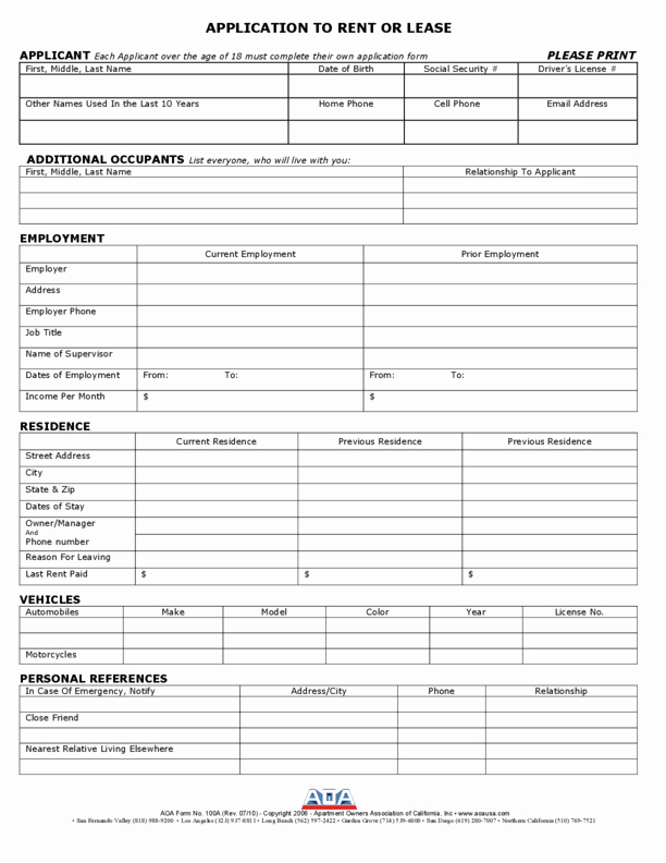 Rental Application form Pdf Lovely Application form Rental Application form Legal