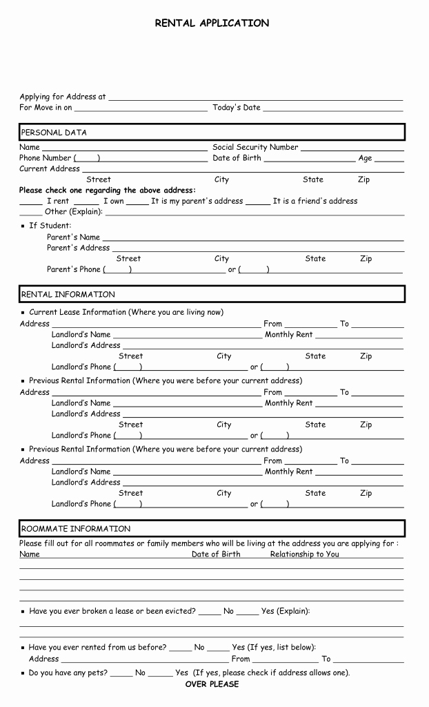 Rental Application form Pdf Unique Free Kansas Rental Application form Pdf